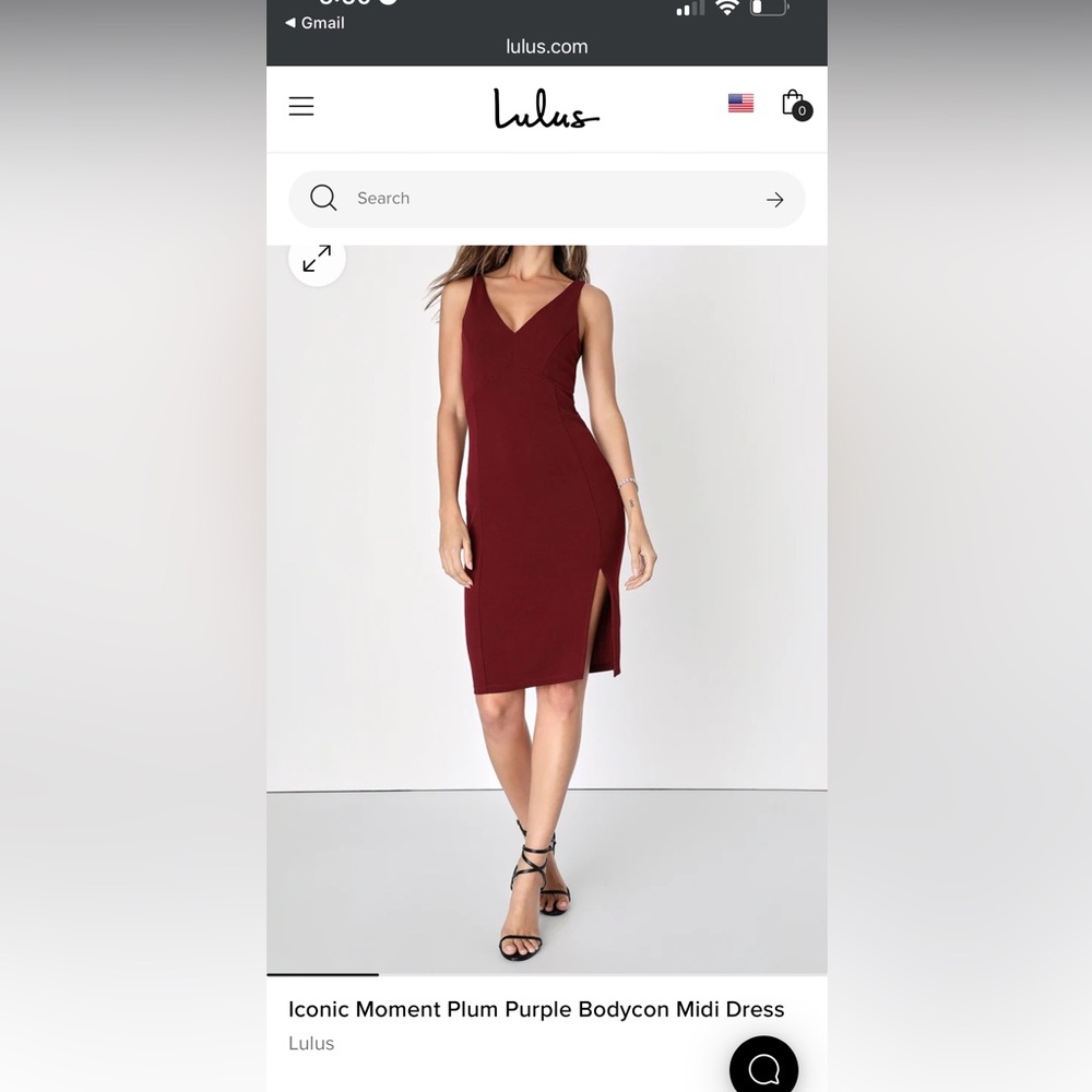 Lulu’s iconic moment bodycon midi dress. Size Large - NWT.